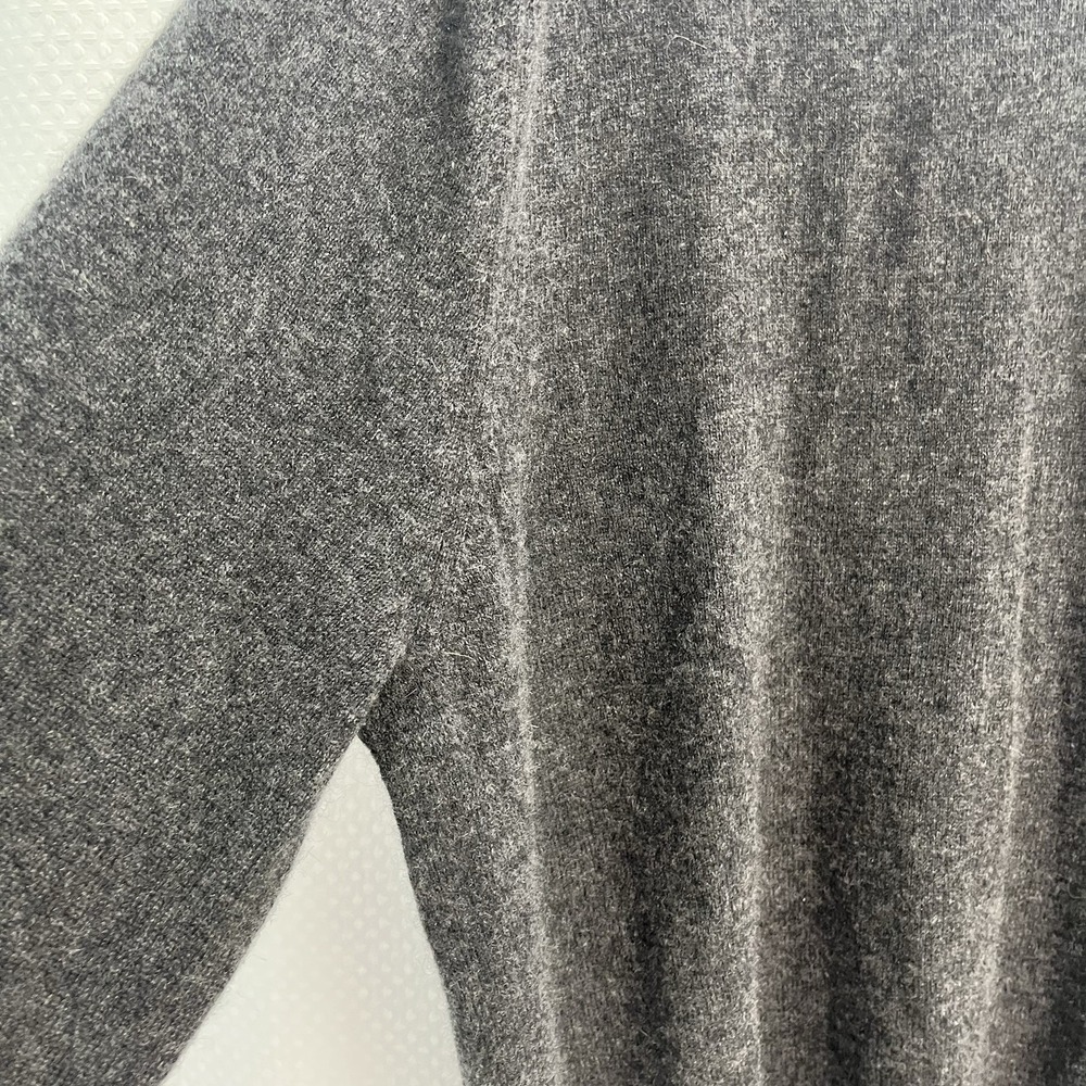 Mott & Bow Men's 100% Cashmere Charcoal Gray V Neck Sweater XXL Classic‎ - Picture 5 of 9